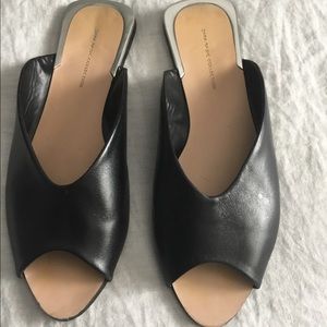Zara black slides size 40